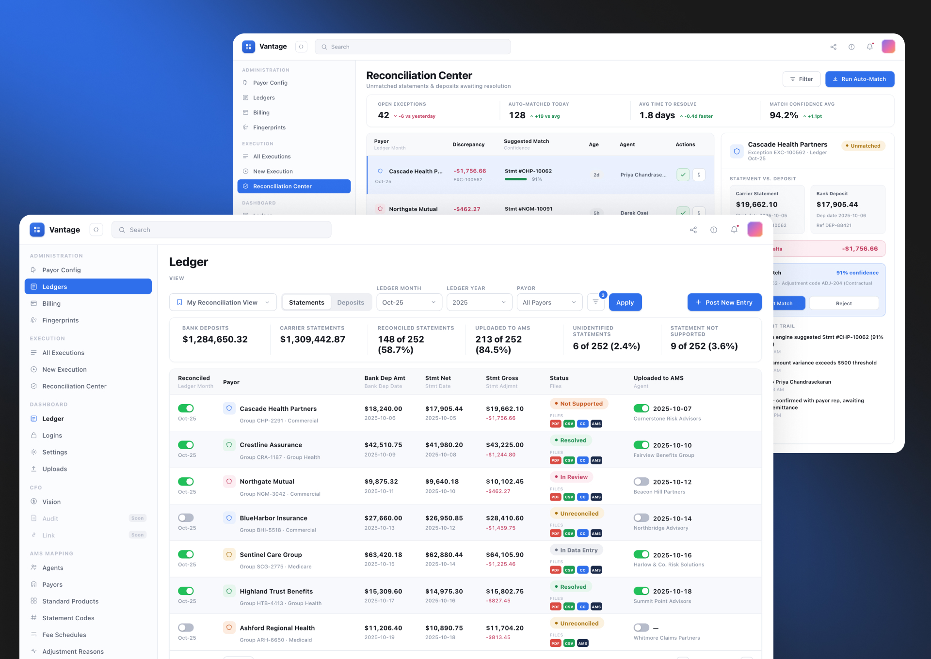 CarrierConnect commission management platform workspace